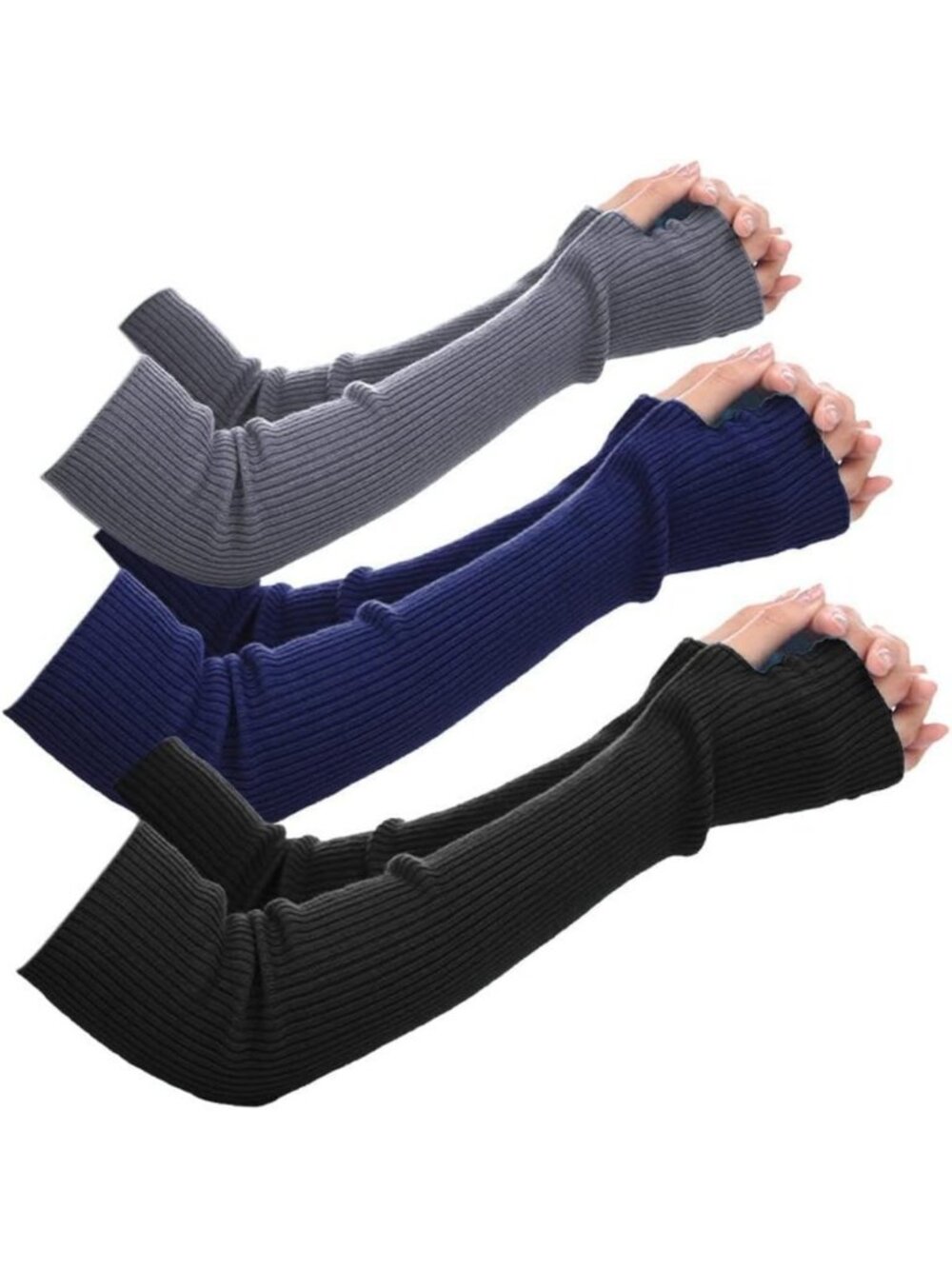 Cozy Wool Blend Long Fingerless Gloves | Soft Warm Arm Warmers for Women